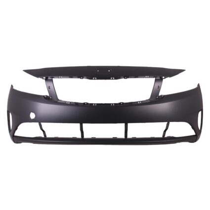 Bumper Cover Front w/o Park Assist Primed CAPA for Kia Forte Sedan 2017–2018