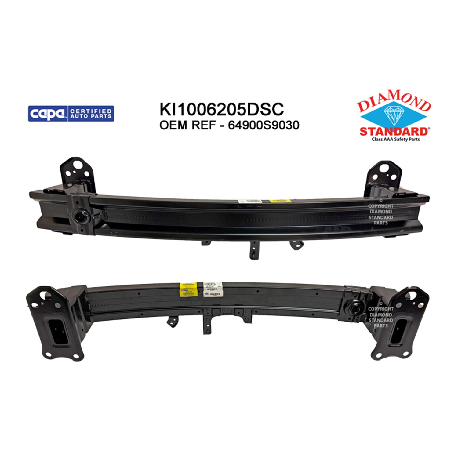 Bumper Cover Reinforcement Front CAPA for Kia Telluride 2023–2024