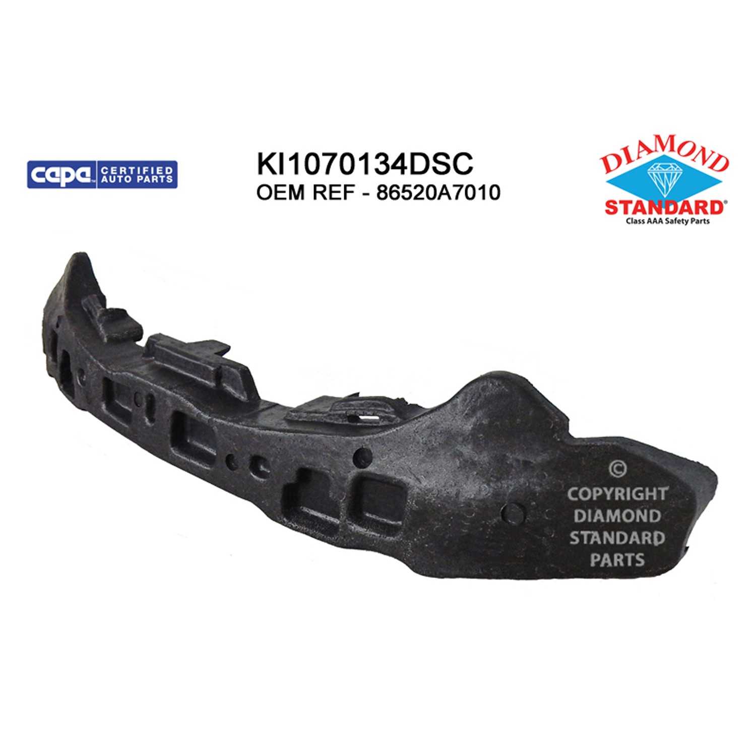 Bumper Impact Absorber Front CAPA for Kia Forte 2014–2016