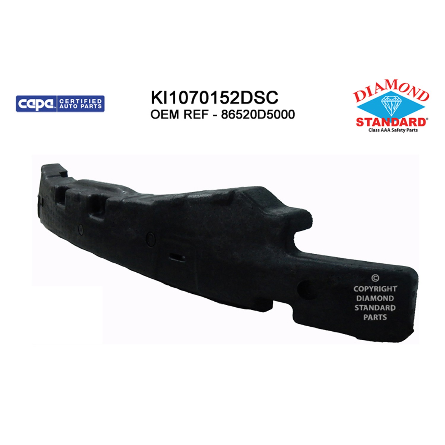 Bumper Impact Absorber Front Standard Type CAPA for Kia Optima LX EX LX 1.6T 2016–2018
