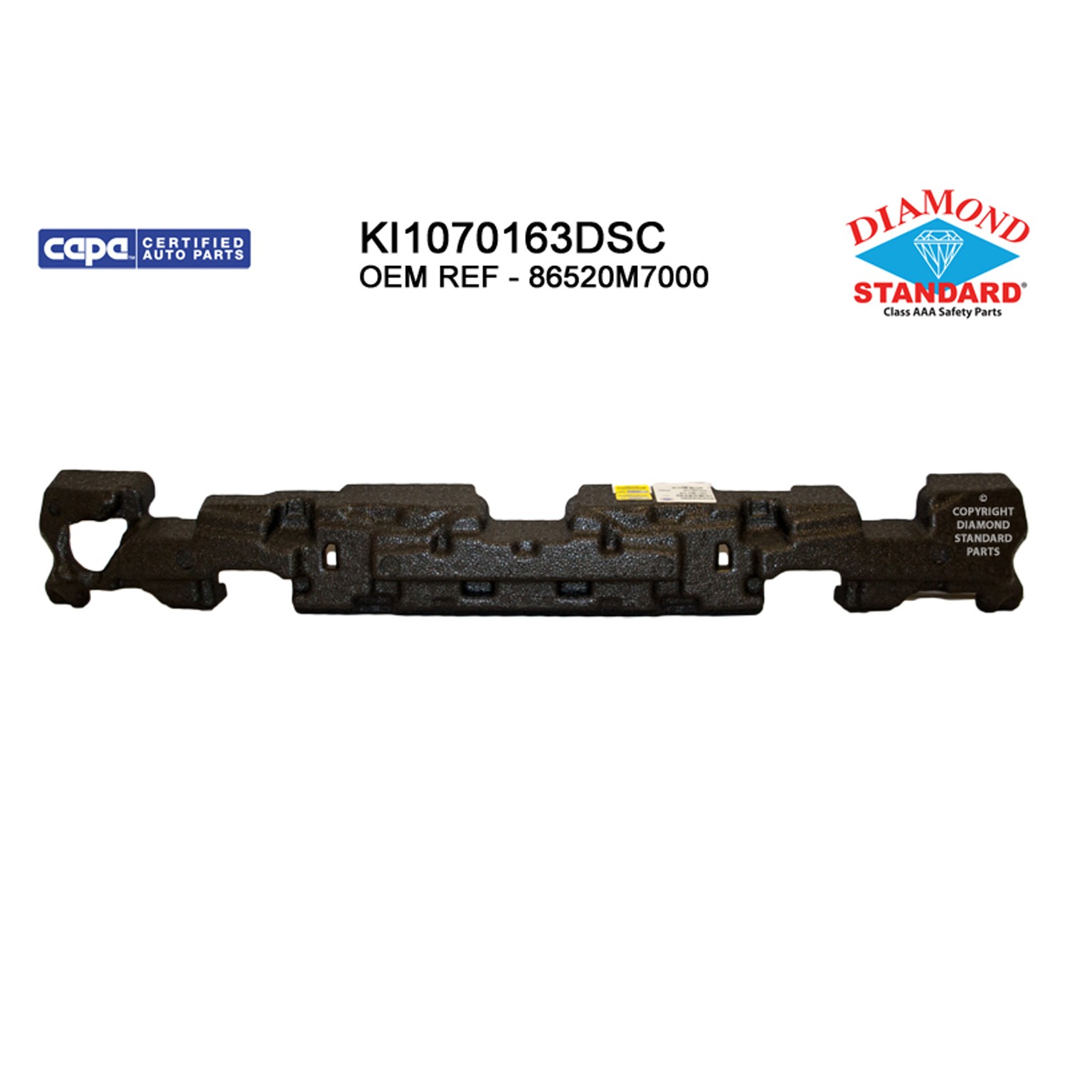 Bumper Impact Absorber Front CAPA for Kia Forte 2019–2021