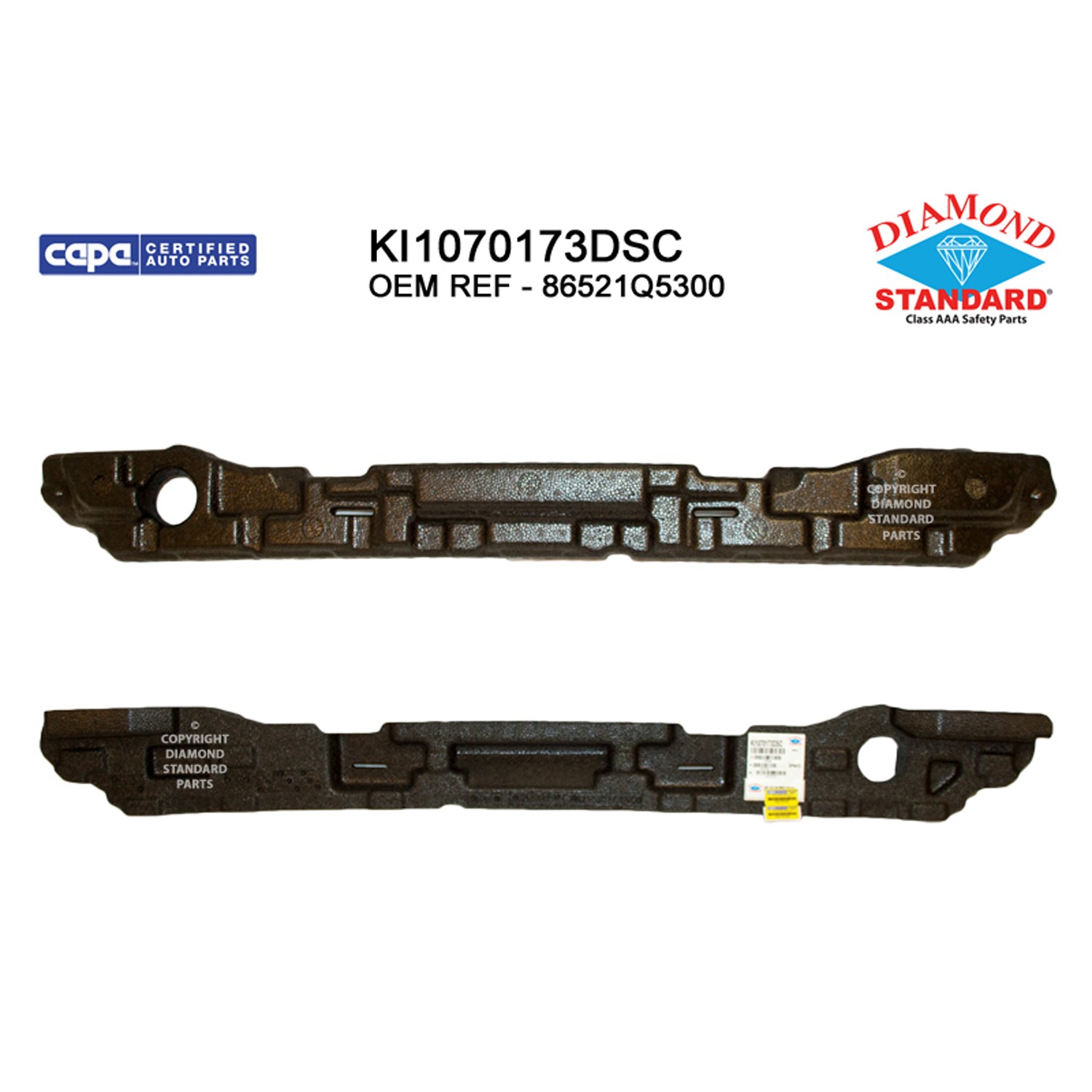Bumper Impact Absorber Front CAPA for Kia Seltos 2021–2023