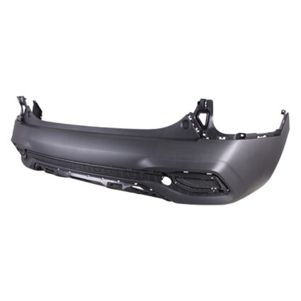 Bumper Cover Rear w/Chrome Center Moulding Textured CAPA for Kia Seltos S LX EX SX Turbo SX 2021–2023