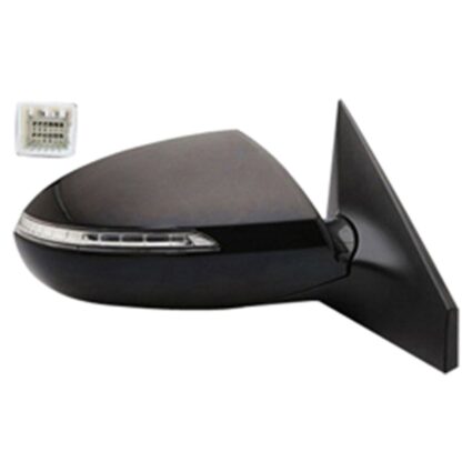 Door Mirror Assembly Right Power Non-Heated w/Signal Lamp for Kia Sportage 2011–2016