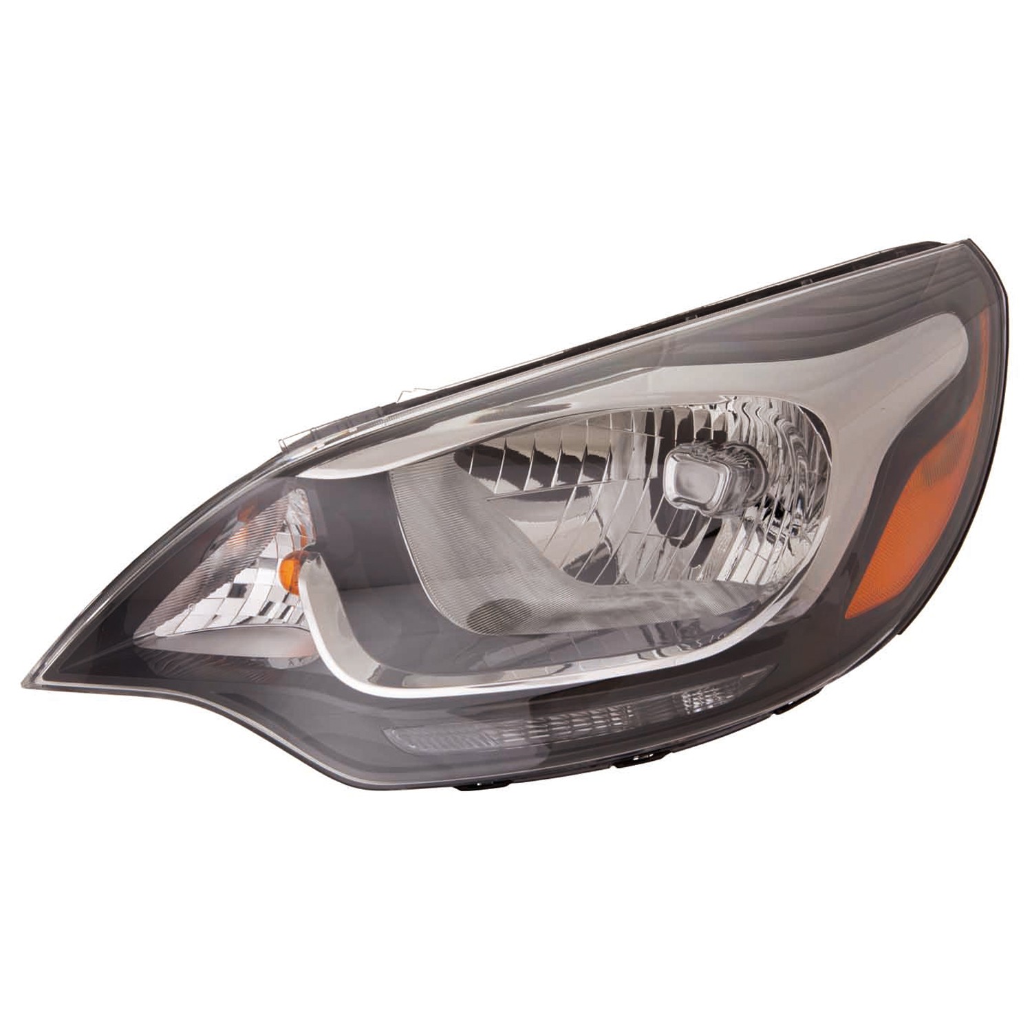 Headlight Assembly Composite Left w/o LED Position Lamp CAPA for Kia Rio Sedan LX EX 2012–2017