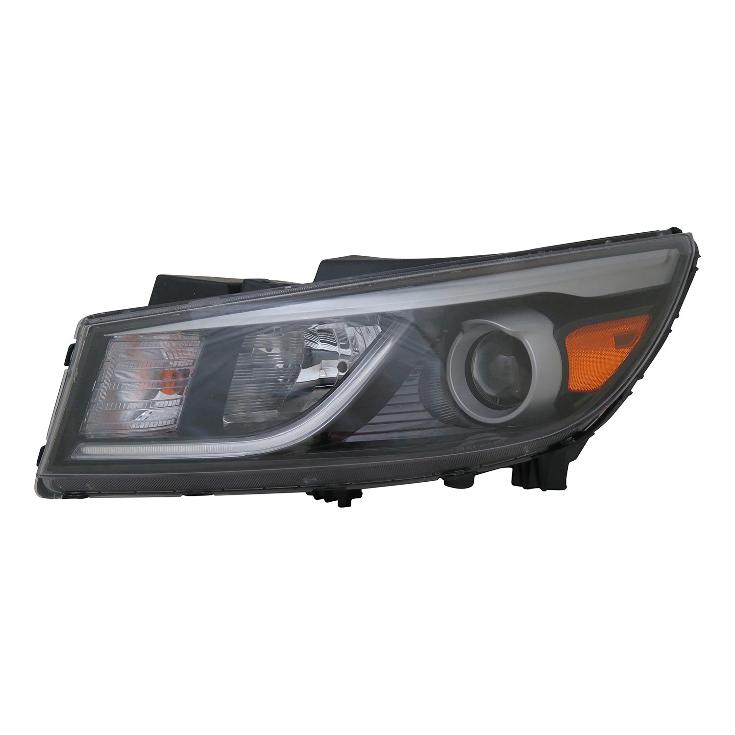 Headlight Assembly Composite Left Halogen w/String LED Driver Running Lamp CAPA for Kia Sedona L LX EX 2015–2018