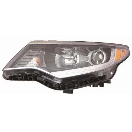 Headlight Assembly Composite Left Halogen w/o Daytime Running Light CAPA for Kia Optima 2016–2018