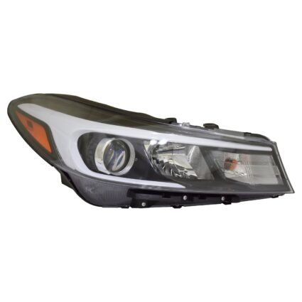 Headlight Assembly Composite Right Halogen w/o LED Position Lamp CAPA for Kia Forte Sedan 2017–2018
