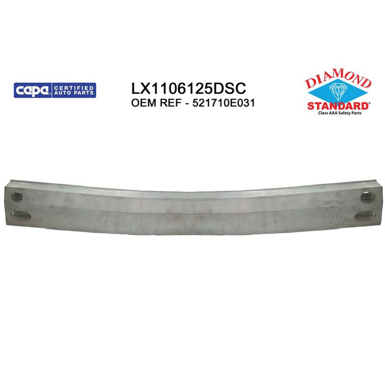 Bumper Cover Reinforcement Rear Canada/Japan Built CAPA for Lexus RX350 2010–2015