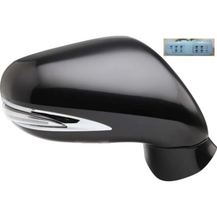 Door Mirror Assembly Right Power w/Signal Lamp w/Puddle Lamp w/o Luxury/Sport Pkg for Lexus IS250 2009–2013