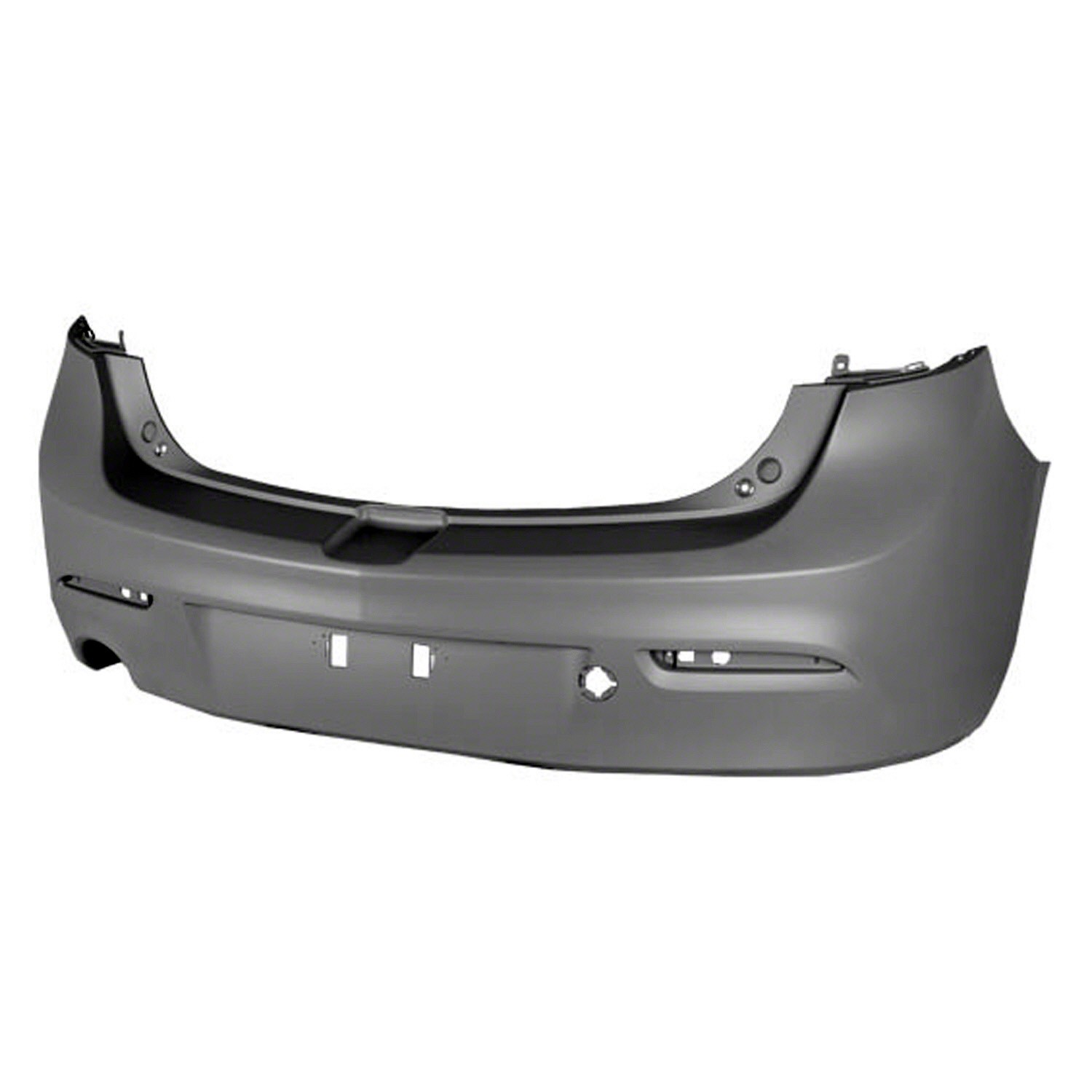 Bumper Cover Rear Primed for Mazda 3 Hatchback 2010–2013