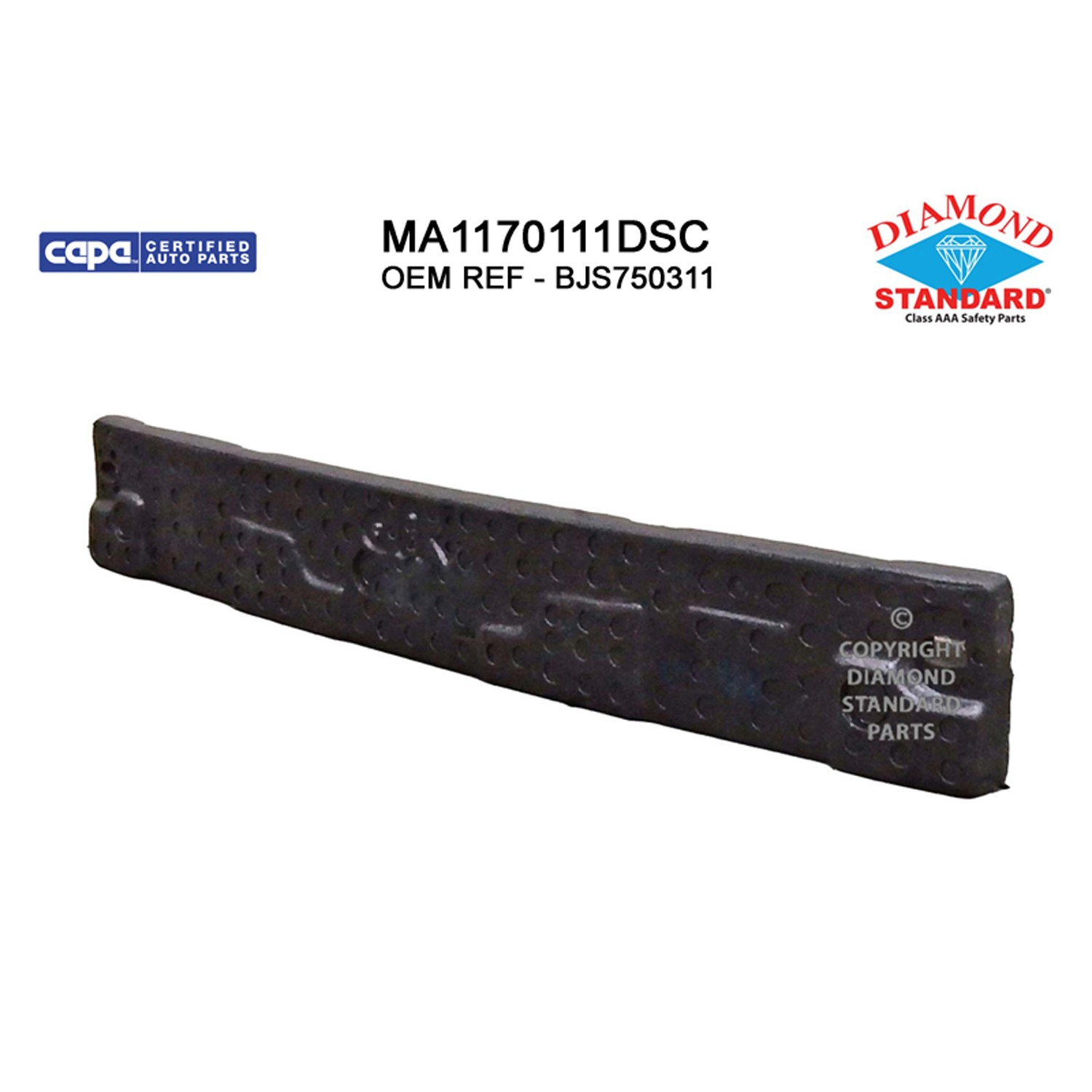 Bumper Impact Absorber Rear CAPA for Mazda 3 Sedan 2014–2018