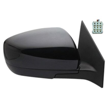 Door Mirror Assembly Right Power Heated Flat Glass w/o BLIS w/o Signal Lamps for Mazda CX-9 2010–2015