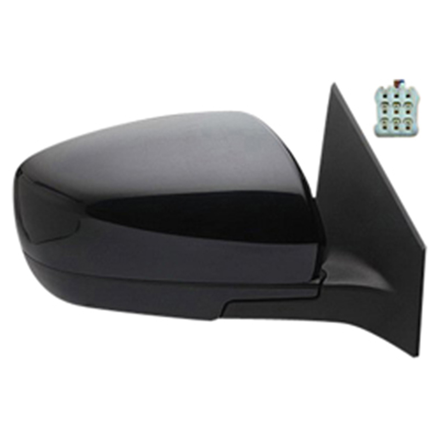 Door Mirror Assembly Right Power Heated Flat Glass w/o BLIS w/o Signal Lamps for Mazda CX-9 2010–2015