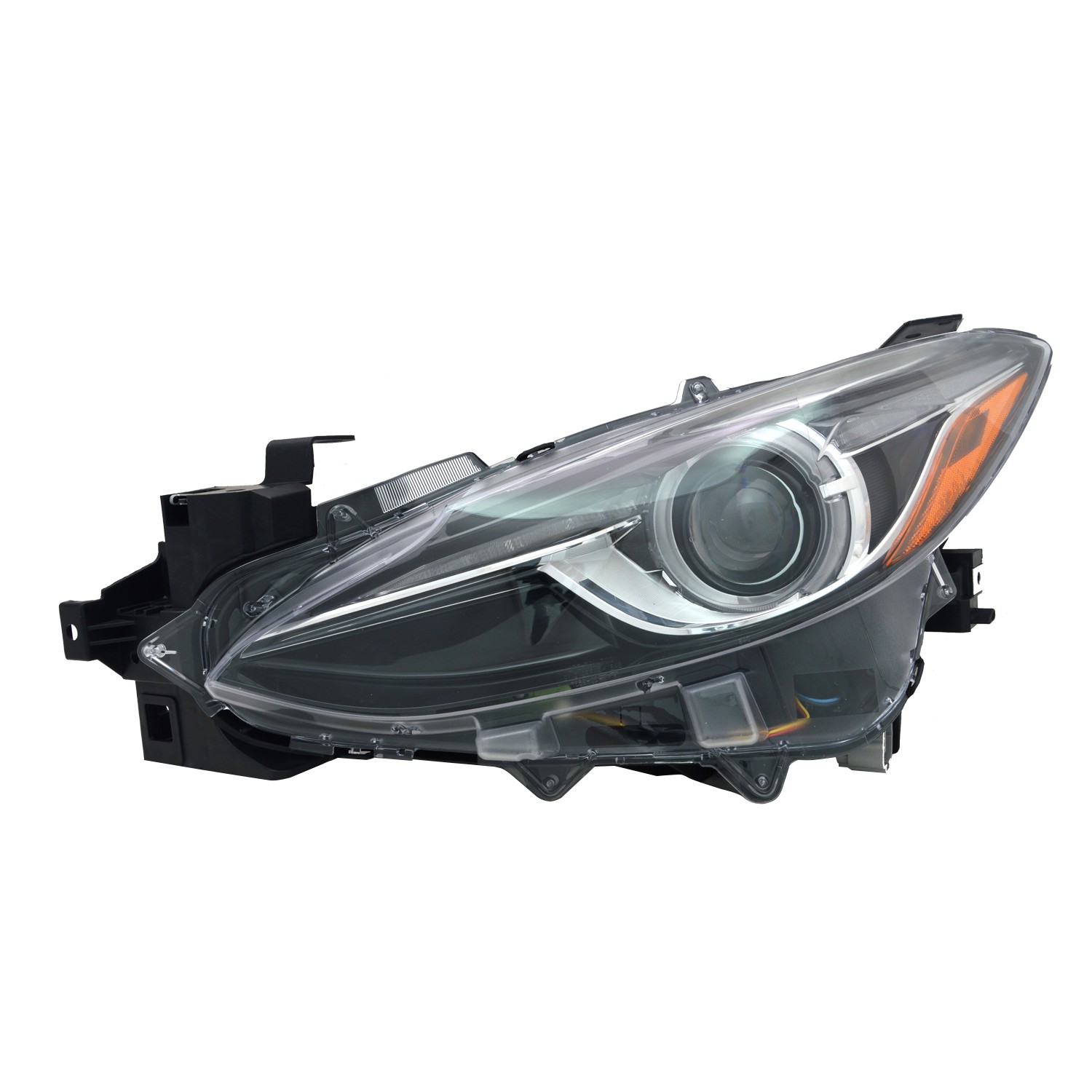 Headlight Assembly Composite Left HID w/o Auto Level Control for Mazda 3 2014–2018