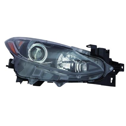 Headlight Assembly Composite Right Halogen CAPA for Mazda 3 2014–2016