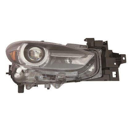 Headlight Assembly Composite Right LED w/o Auto Level Control CAPA for Mazda 3 Sedan Hatchback 2017–2018