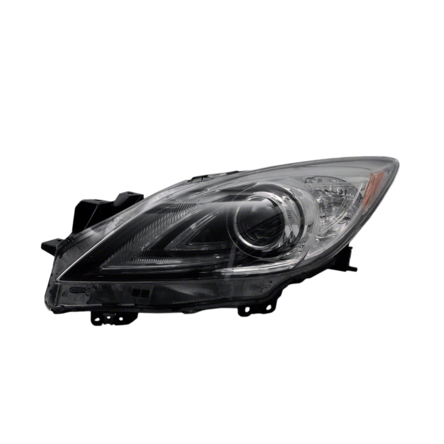 Headlight Lens Housing Left HID w/Auto Level Control w/DRL for Mazda 3 2010–2011