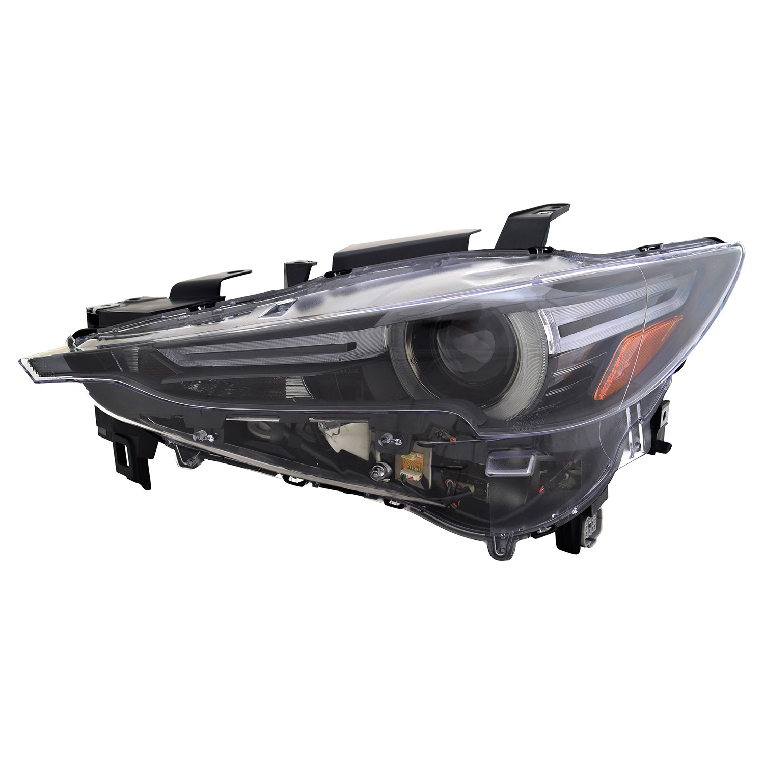 Headlight Lens Housing Left w/Adaptive Headlamps CAPA for Mazda CX-5 2017–2020