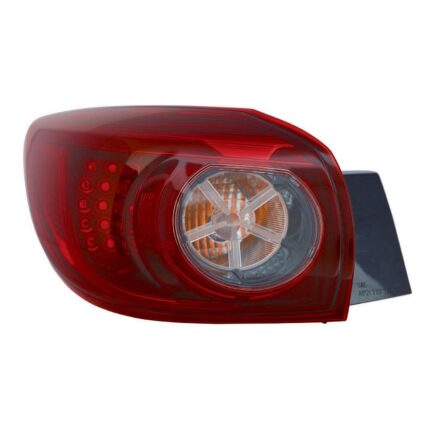 Tail Light Assembly Left Outer LED Type Smoke for Mazda 3 Hatchback 2014–2018