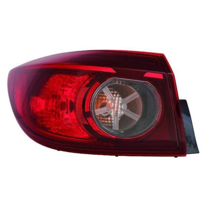 Tail Light Assembly Left Outer Bulb Type Mexico Built CAPA for Mazda 3 Sedan 2014–2018