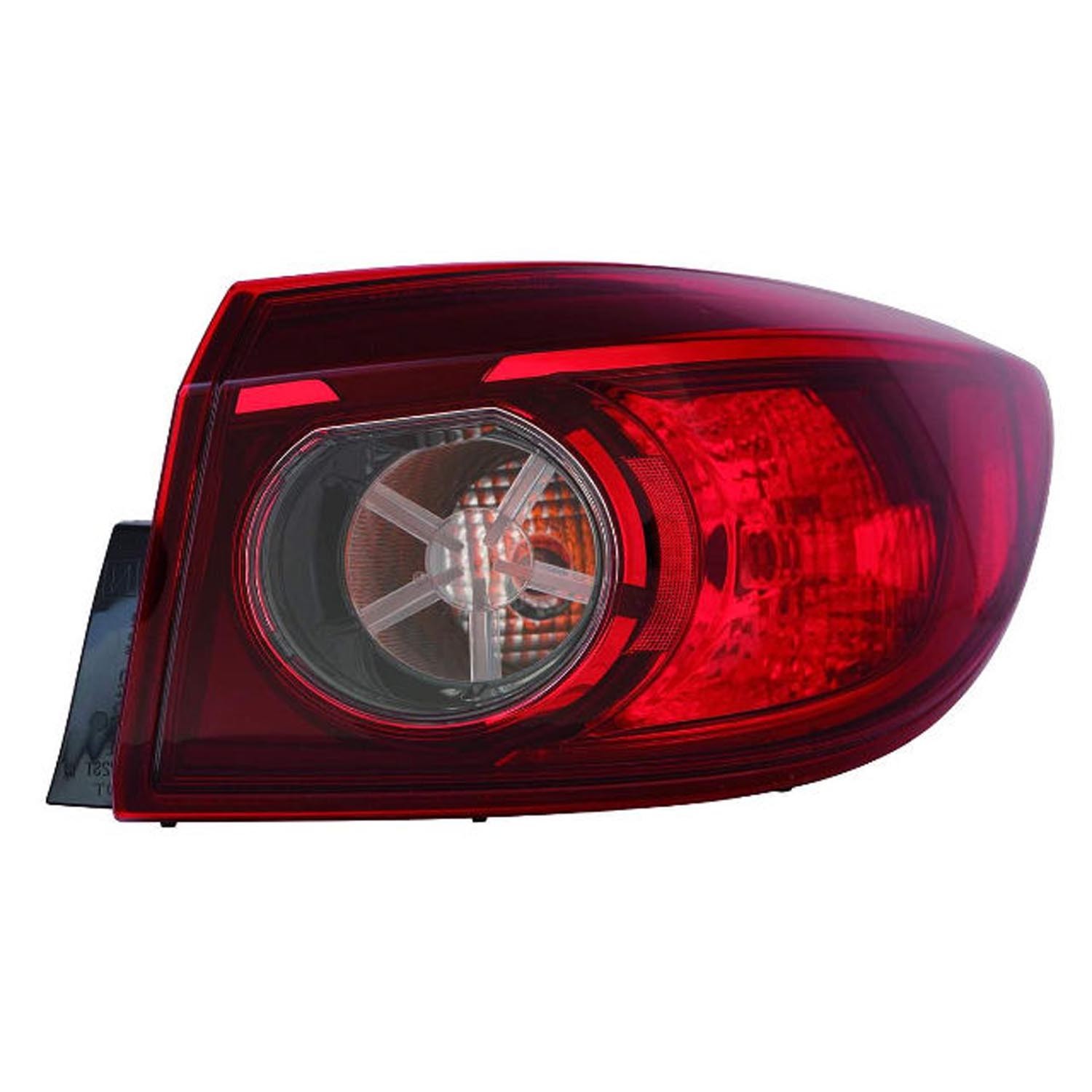 Tail Light Assembly Right Outer Bulb Type Mexico Built CAPA for Mazda 3 Sedan 2014–2018