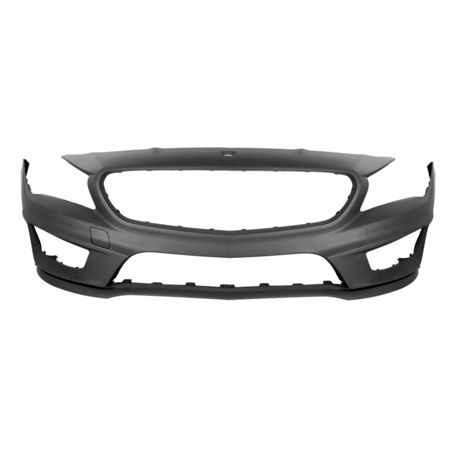 Bumper Cover Front w/AMG Styling Pkg C117 w/o Headlamp Washer w/o Active Park Assist Primed for Mercedes-Benz CLA250 CLA45 AMG