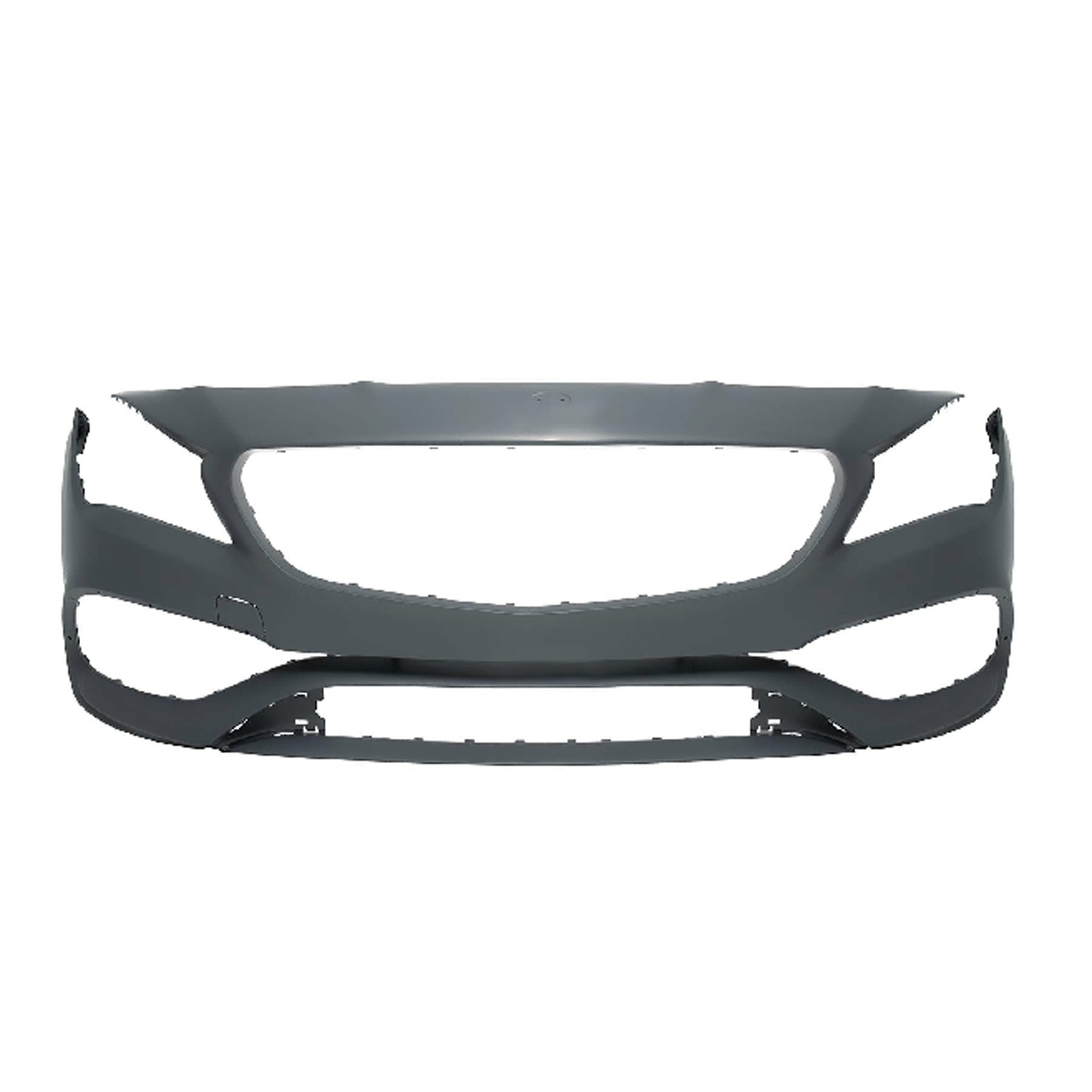 Bumper Cover Front C117 w/Aero Pkg w/o Active Park Assist Primed CAPA for Mercedes-Benz CLA45 AMG 2017–2019