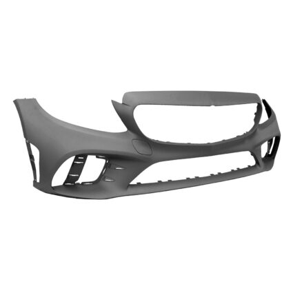 Bumper Cover Front W205/S205/A205/C205 w/Surround View w/o Active Park Assist Primed for Mercedes-Benz C43 AMG Convertible Coupe Wagon Sedan 2019–2023