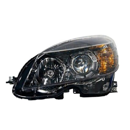 Headlight Assembly Composite Left W204 Halogen From 2-9-07 Black Bezel for Mercedes-Benz C230 C250 C300 C350 C63 AMG