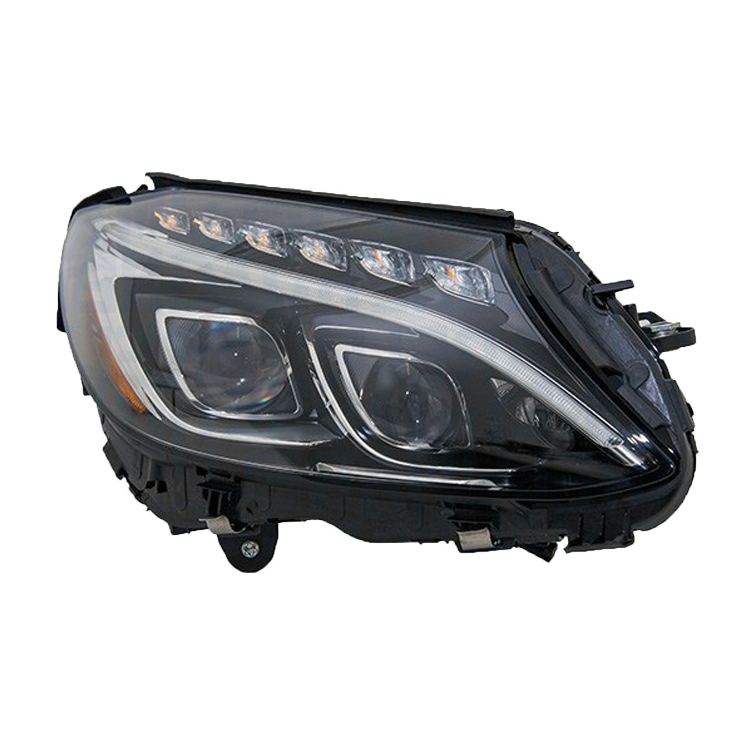 Headlight Assembly Composite Right W205 LED w/Cornering Lamps for Mercedes-Benz C300 C400 C63 AMG