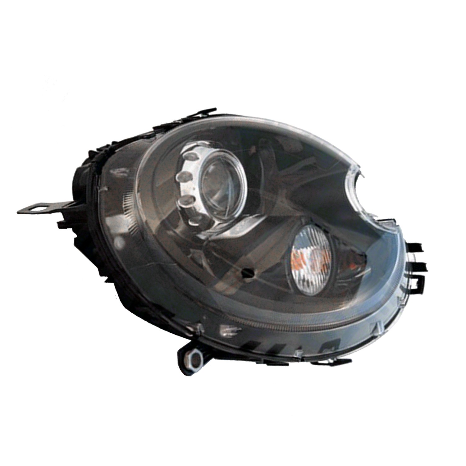 Headlight Assembly Composite Left R59 Bi-Xenon w/Black Housing w/Yellow Turn Indicator w/o Adaptive Headlamps for Mini Cooper 2007–2015