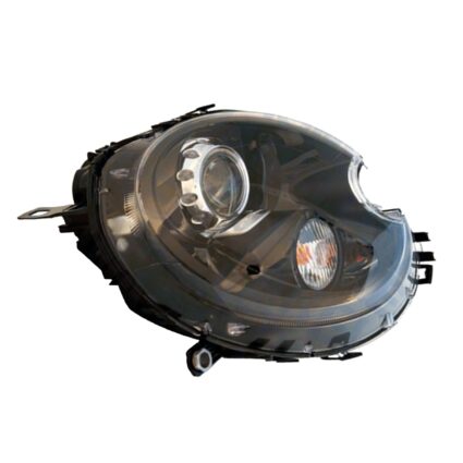 Headlight Assembly Composite Right R59 Bi-Xenon w/Black Housing w/Yellow Turn Indicator w/o Adaptive Headlamps for Mini Cooper 2007–2015