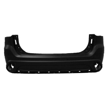 Bumper Cover Rear w/Wheel Opening Molding w/o Park Sensors Textured Lower Primed for Mitsubishi Outlander 2016–2018