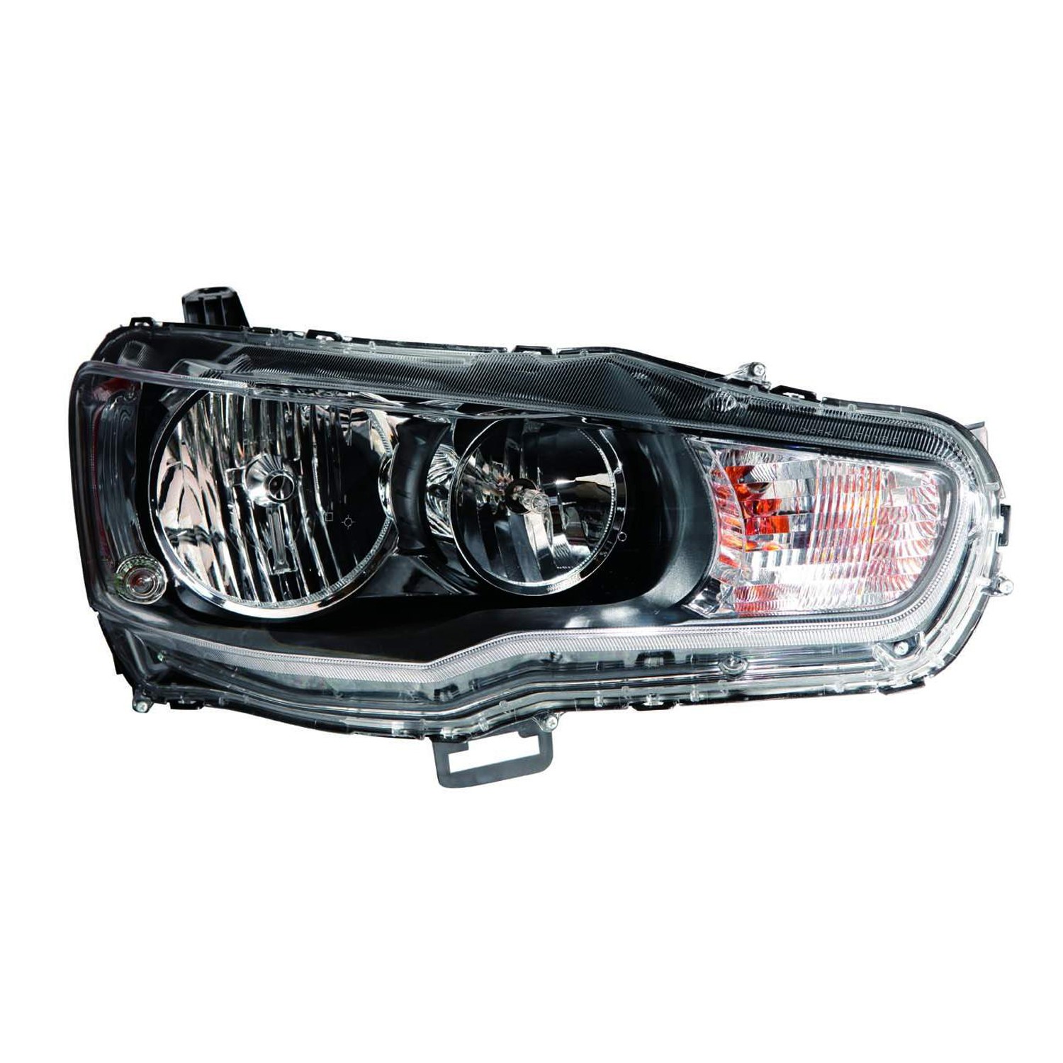 Headlight Assembly Composite Right From 11-2-08 Halogen CAPA for Mitsubishi Lancer 2009–2017