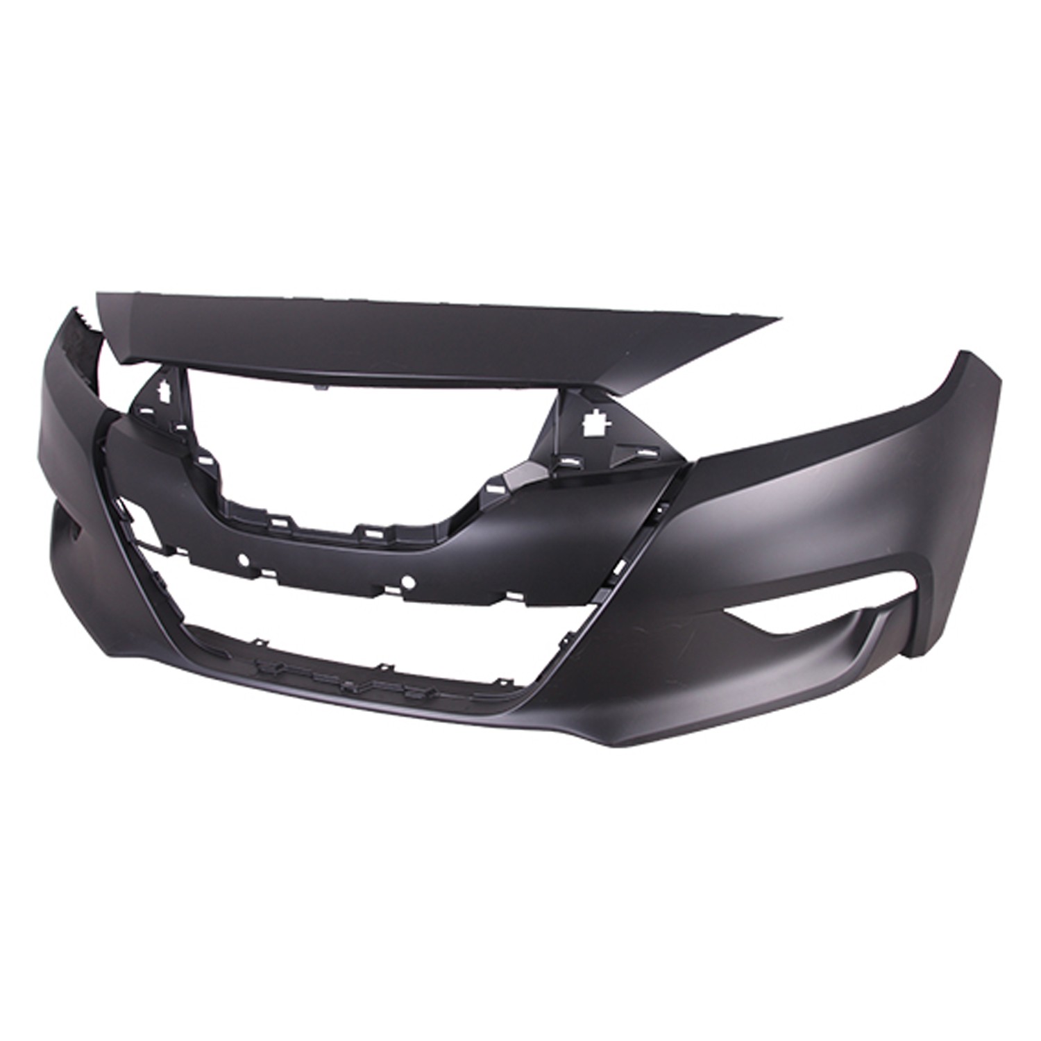 Bumper Cover Front w/o Park Distance Sensors Primed CAPA for Nissan Maxima S 2016–2018