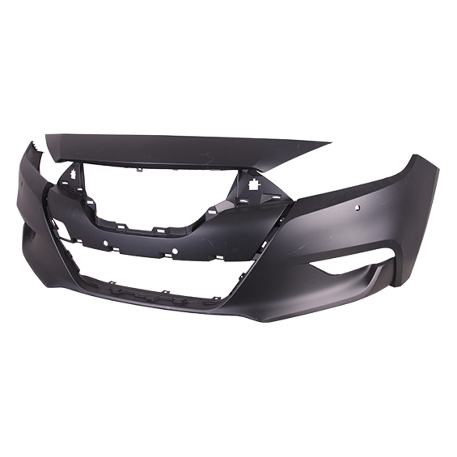 Bumper Cover Front w/Park Distance Sensors Primed CAPA for Nissan Maxima SL Platinum SV SR 2016–2018