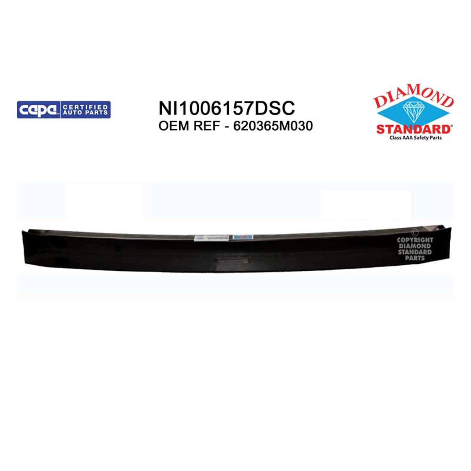 Bumper Cover Reinforcement Front CAPA for Nissan Sentra 2000–2006