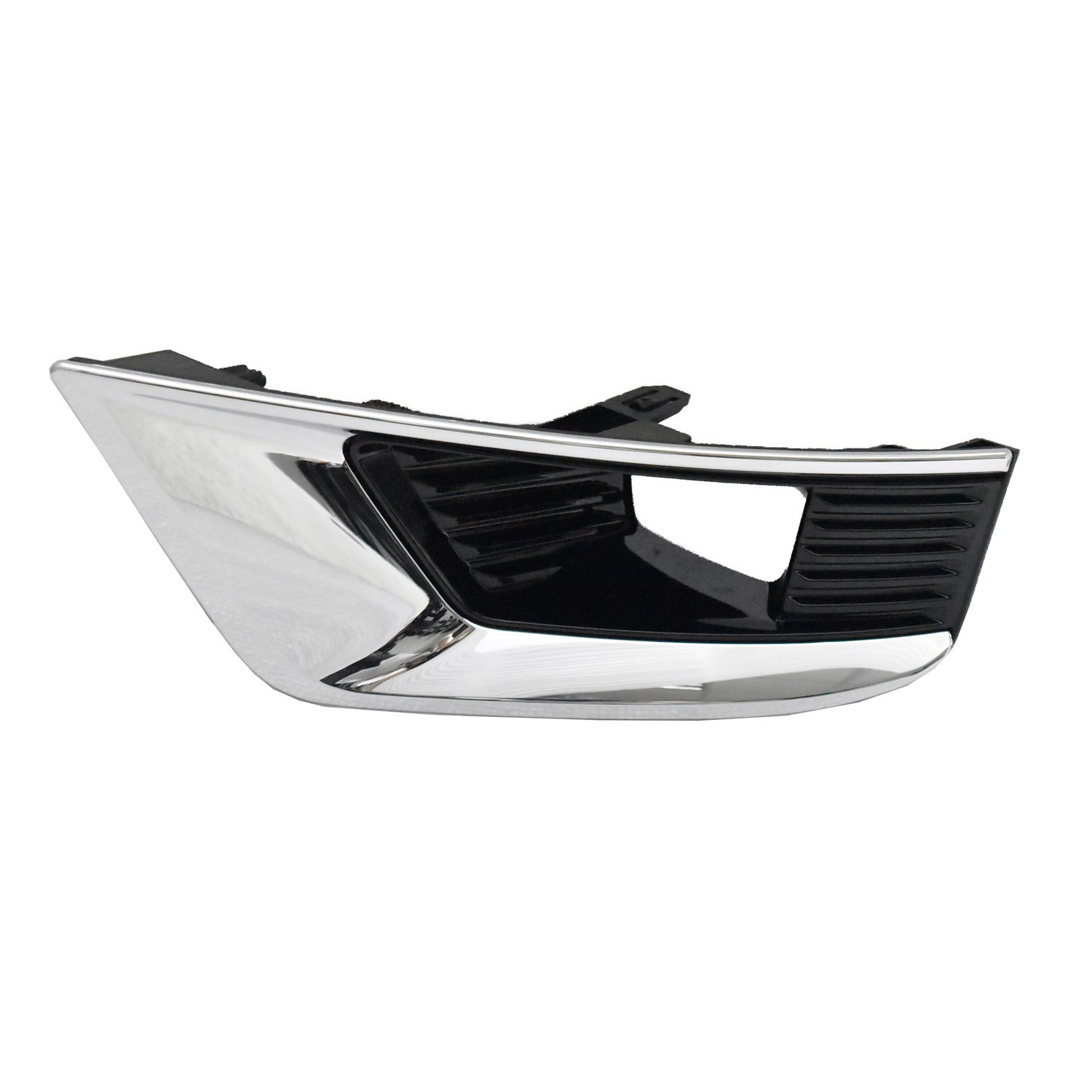 Bumper Insert Front Left Fog Lamp Bezel w/Fog Lamps Gloss Black/Chrome for Nissan Armada S SL Platinum SV 2021–2023