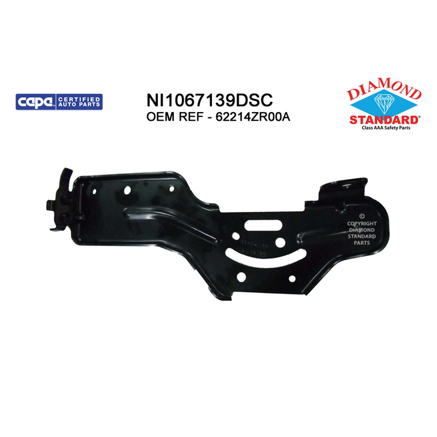Bumper Bracket Front Right Steel Bumper CAPA for Nissan TITAN PRO-4X LE SE 2008–2015