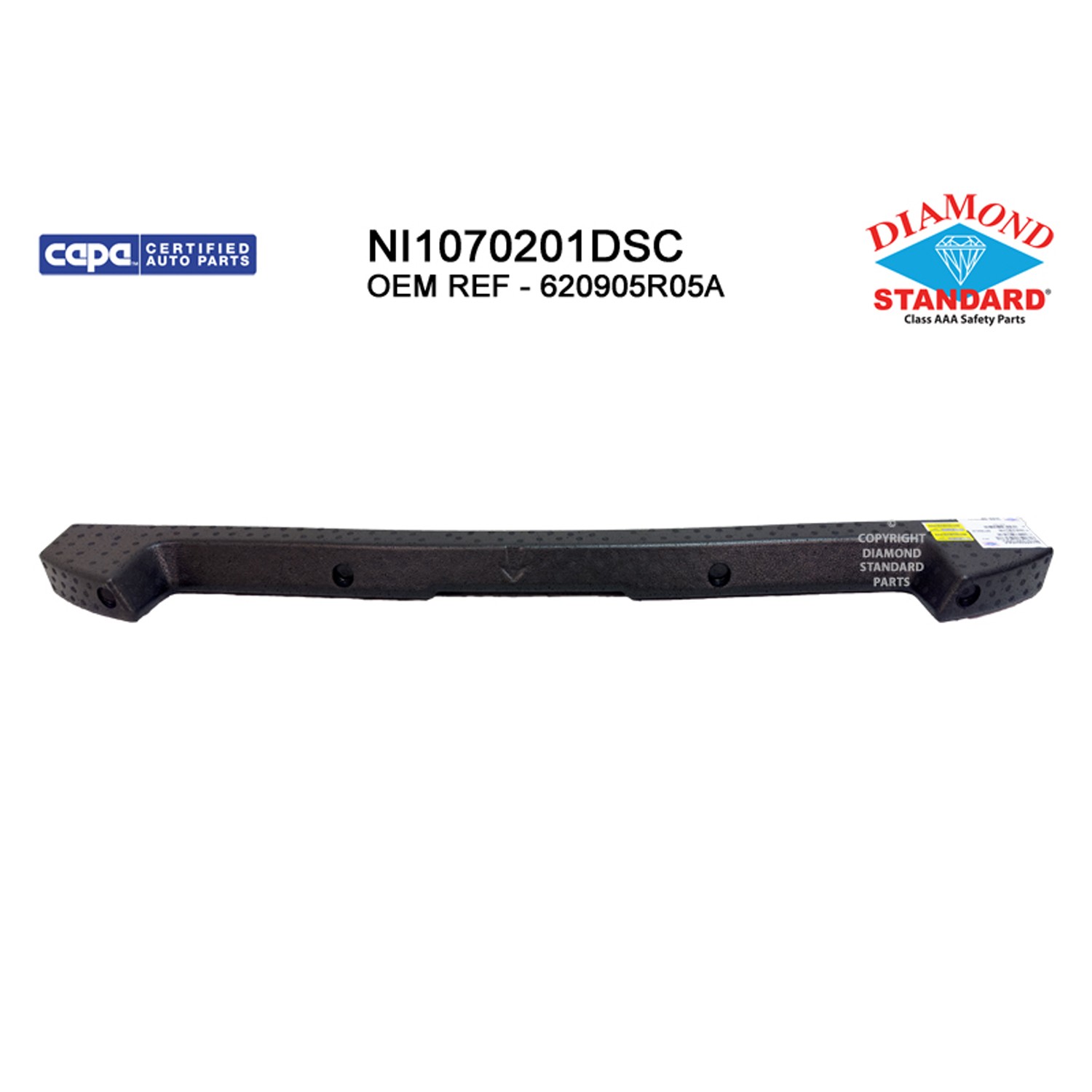 Bumper Impact Absorber Front Lower Absorber CAPA for Nissan Kicks 2021–2024