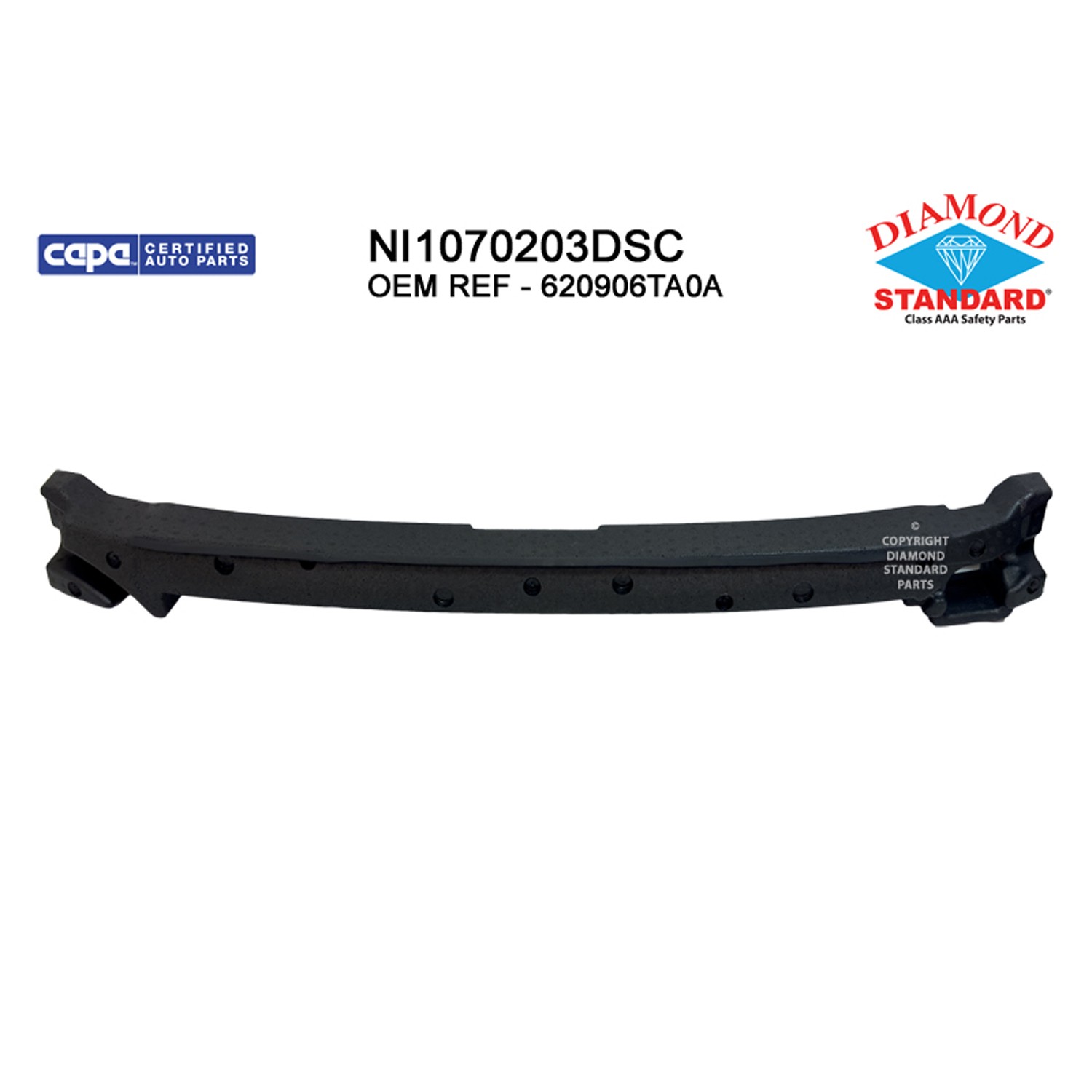 Bumper Impact Absorber Front Lower Impact Absorber CAPA for Nissan Pathfinder 2022–2024