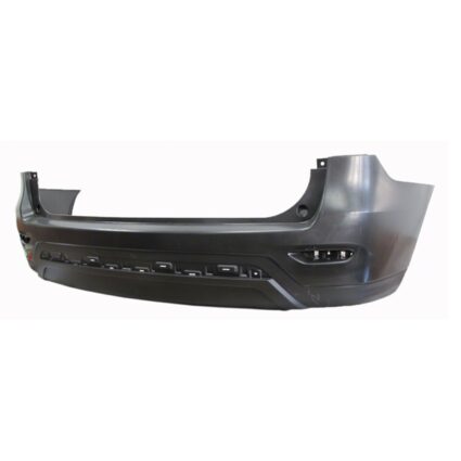 Bumper Cover Rear w/o Object Sensors w/o Towing Hitch Textured Lower Primed CAPA for Nissan Pathfinder 2013–2016