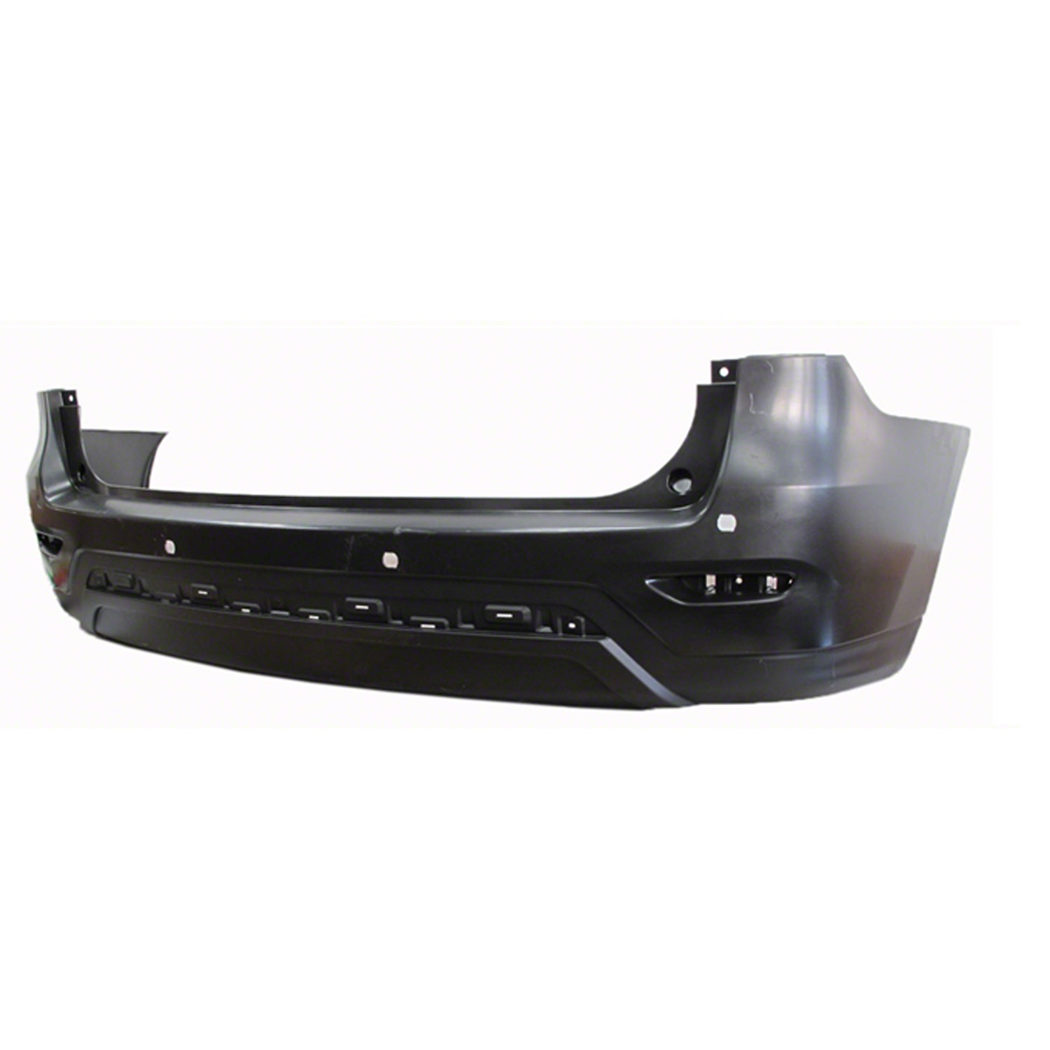 Bumper Cover Rear w/Object Sensors w/o Towing Hitch Textured Lower Primed CAPA for Nissan Pathfinder 2013–2016