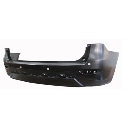 Bumper Cover Rear w/Object Sensors w/o Towing Hitch Textured Lower Primed for Nissan Pathfinder 2013–2016