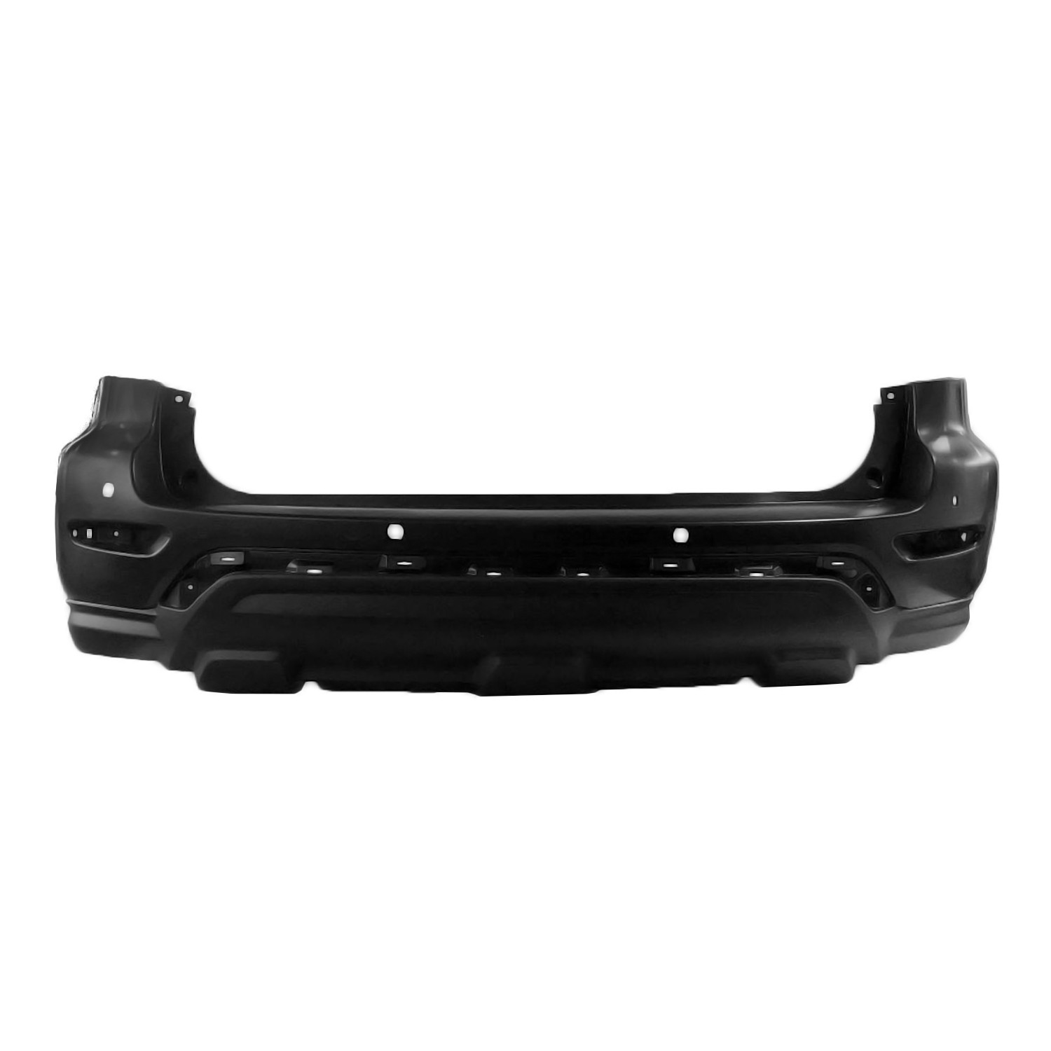 Bumper Cover Rear w/Park Assist w/o Towing Hitch Primed CAPA for Nissan Pathfinder 2017–2020