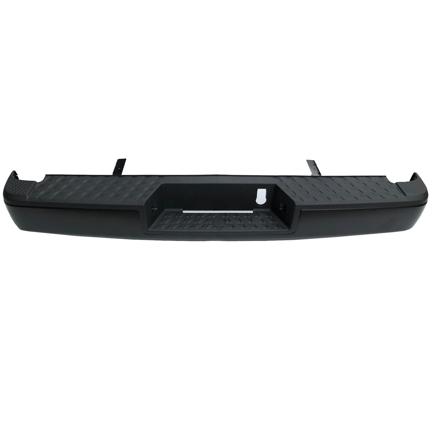 Bumper Assembly Rear w/o Towing Reinforcement/Face Bar/Step Pad Assembly Black CAPA for Nissan TITAN 2017–2019