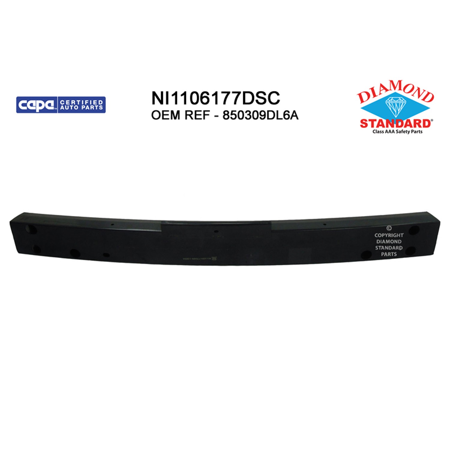 Bumper Cover Reinforcement Rear CAPA for Nissan Maxima 2009–2023
