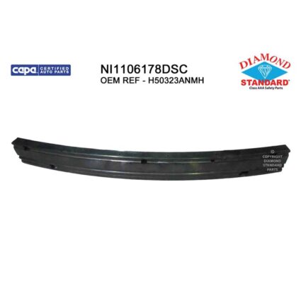 Bumper Cover Reinforcement Rear CAPA for Nissan Versa Sedan 2012–2019