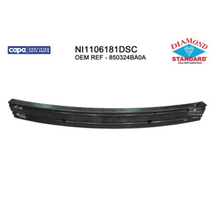Bumper Cover Reinforcement Rear To 5-15 USA Built CAPA for Nissan Rogue 2014–2015